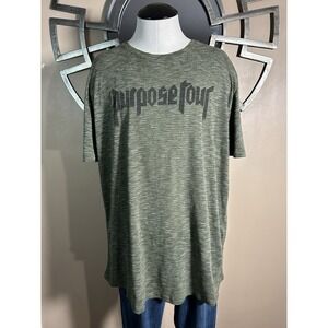 Justin Bieber Purpose Tour Gate Star Fashion Adult T-Shirt XXL 2XL 2sided Green